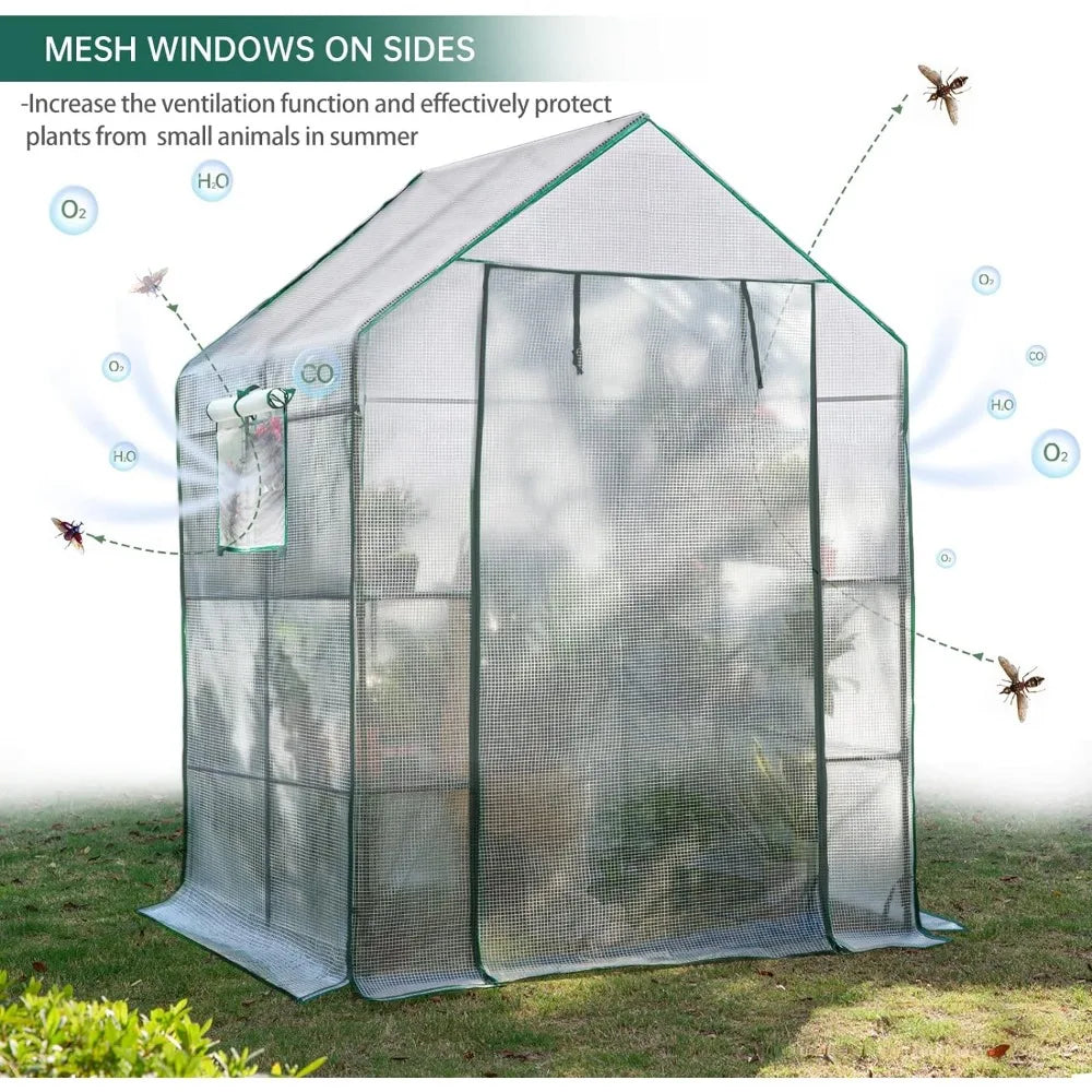 Portable Walk-in Greenhouse: Protects Plants From Frost and Pests