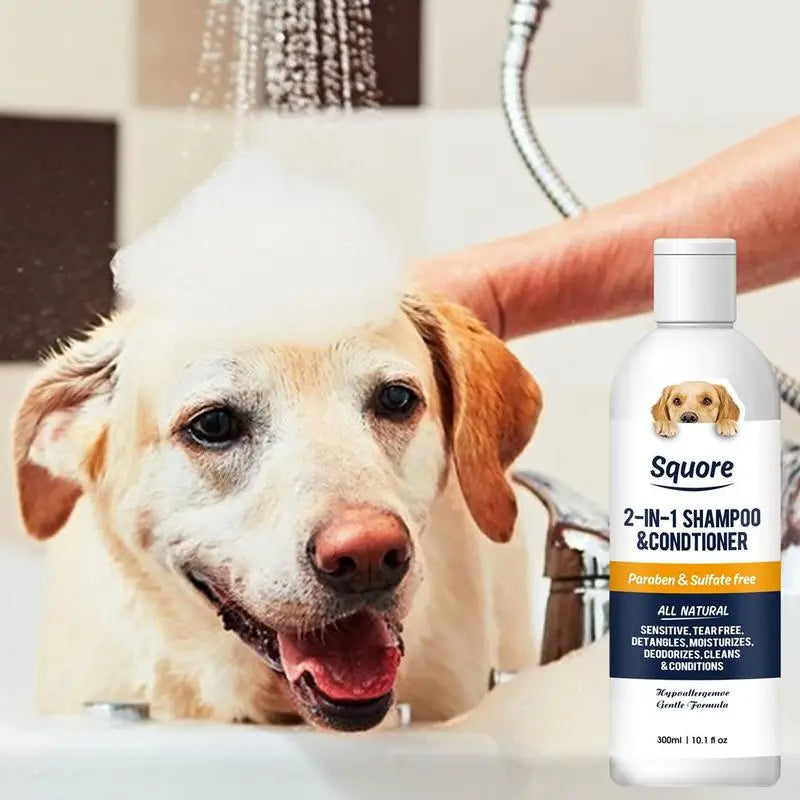 2-in-1 Shampoo And Conditioner for Dogs and Cats: All Natural, pH Balanced and Safe for Sensitive Skin