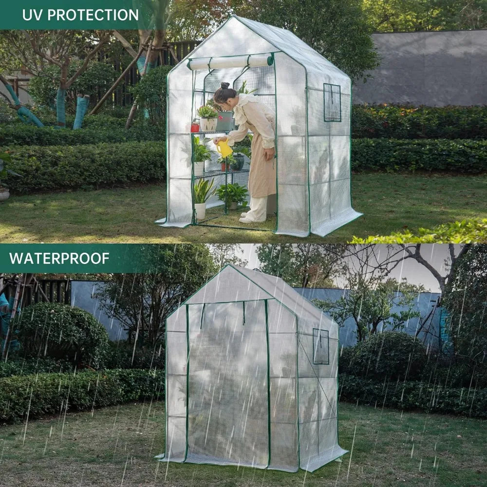 Portable Walk-in Greenhouse: Protects Plants From Frost and Pests