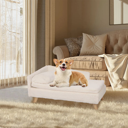 Elevated Nordic Pet Sofa Bed for Cats and Dogs